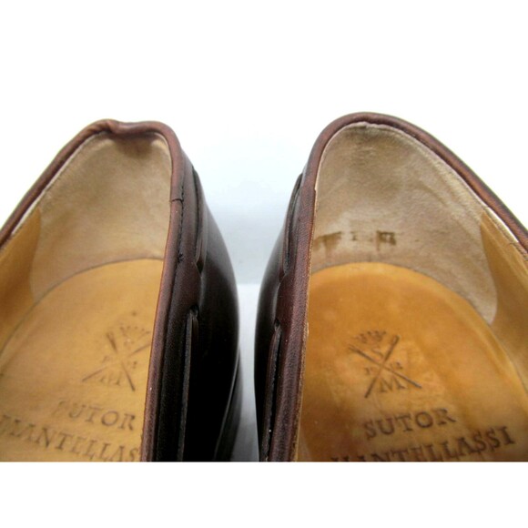 Sutor Mantellassi Brown Leather Apron Toe Tassel Loafers Size Mens US 7.5 M Nice main image 7